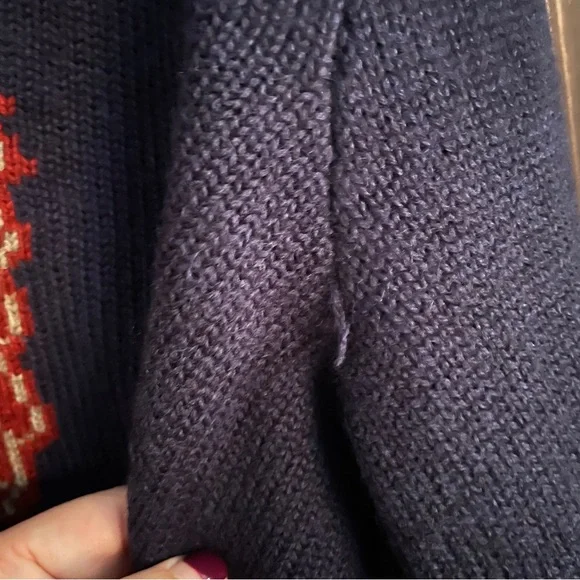 RALPH LAUREN Rugby Shawl Knitted Sweater - Picture 10 of 11